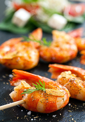 Grilled-queen-prawn-tail-brochettes